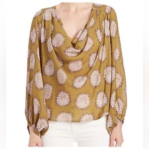 Free People Cowling Around Floral Blouse